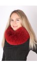 Red-cherry fox fur neck warmer